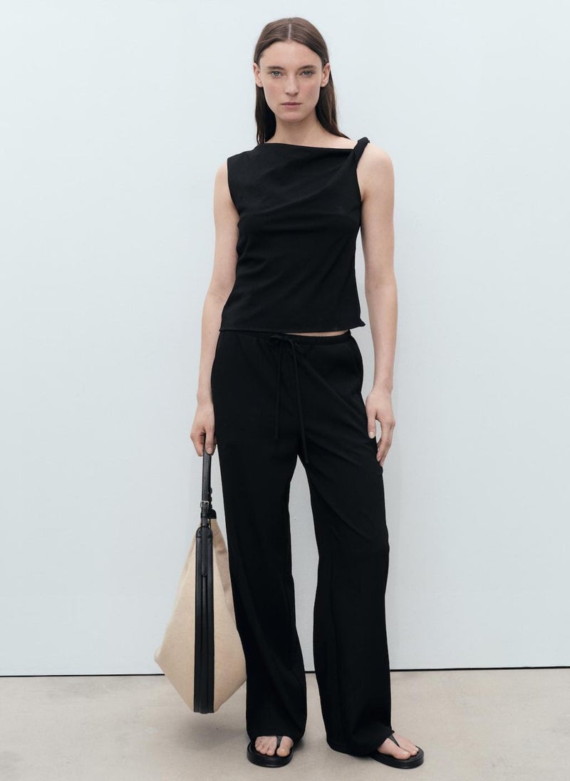 Bow Straight Fit Pants