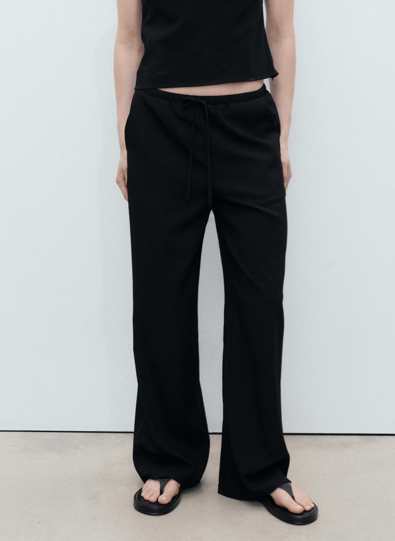 Bow Straight Fit Pants
