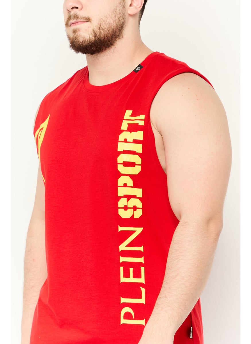 Men Sportswear Fit Sleeveless Training Vest, Red