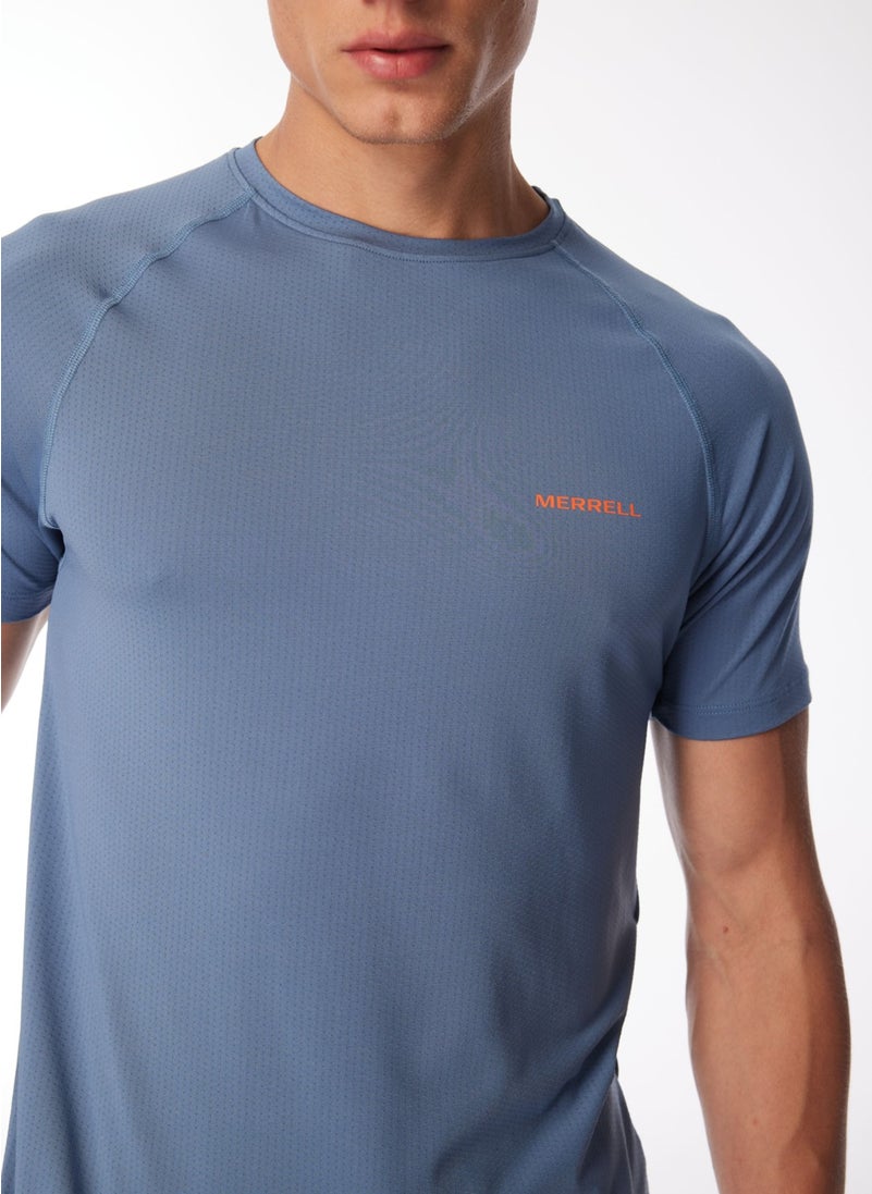 Blue Men's O Neck Printed T-Shirt M3Tend_Tend