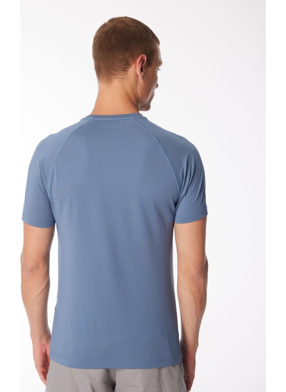 Blue Men's O Neck Printed T-Shirt M3Tend_Tend