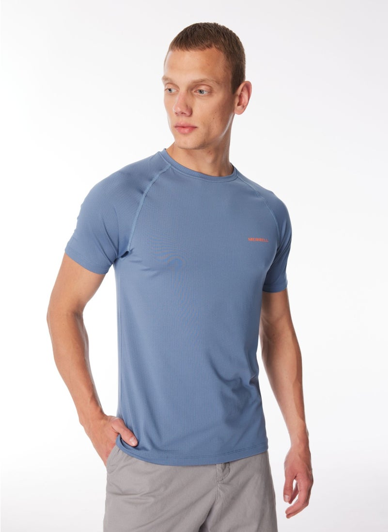 Blue Men's O Neck Printed T-Shirt M3Tend_Tend