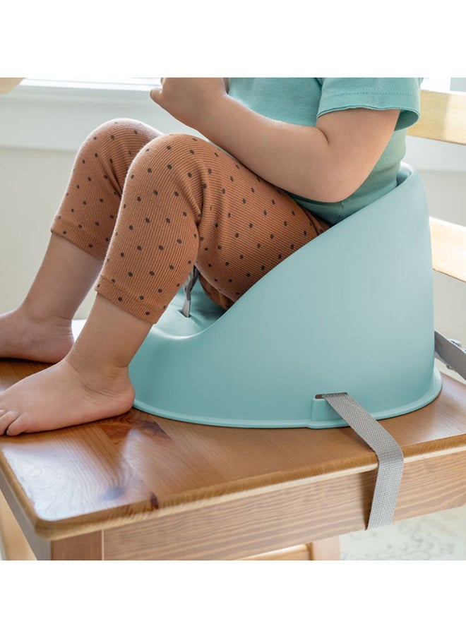 My Spot Easy-Clean Booster Seat – Portable, Wipeable Design with Safety Harness, Great for Meals, Teal (6–36 Months)