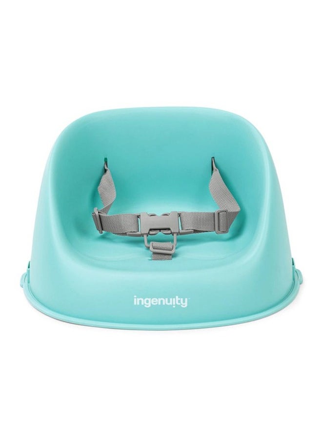 My Spot Easy-Clean Booster Seat – Portable, Wipeable Design with Safety Harness, Great for Meals, Teal (6–36 Months)