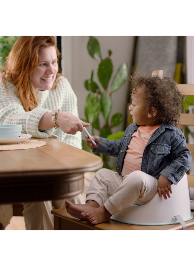 My Spot Easy-Clean Booster Seat – Easy to Clean, Lightweight, Attaches to Most Chairs, Grey (6–36 Months)