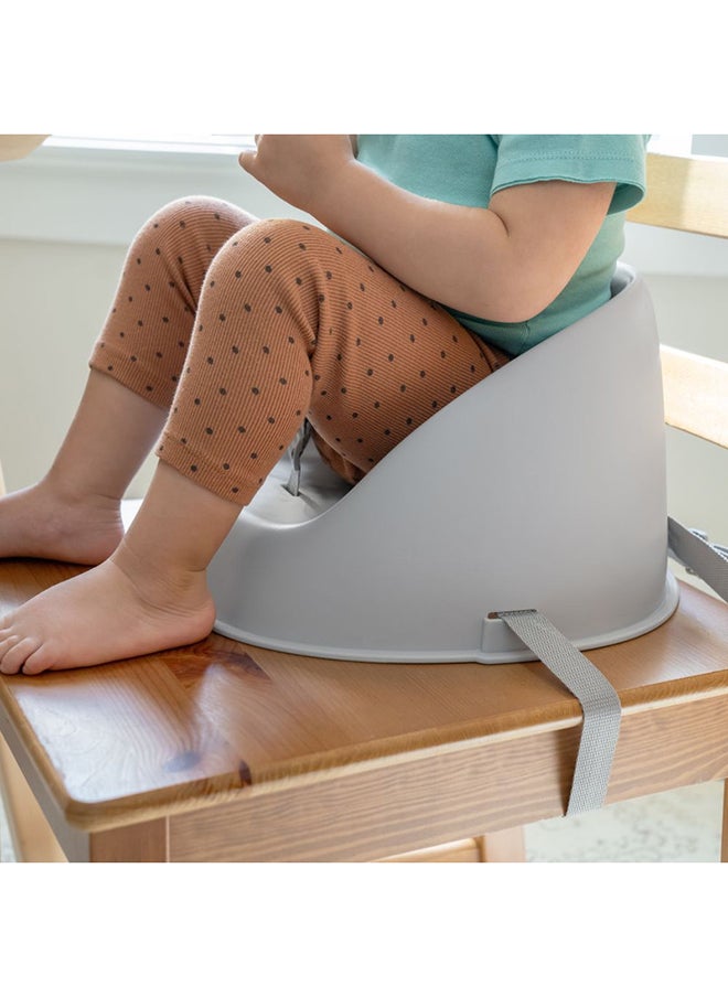My Spot Easy-Clean Booster Seat – Easy to Clean, Lightweight, Attaches to Most Chairs, Grey (6–36 Months)