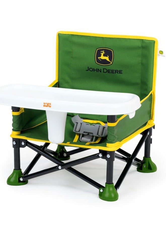 John Deere Pop ‘N Sit 3-in-1 Booster Seat – Floor Seat, Feeding Chair & Toddler Booster with Carry Bag (6–36 Months)