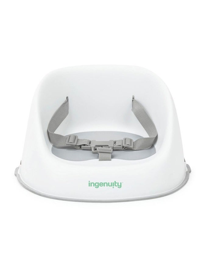 Simplicity Seat Easy-Clean Booster – Soft Seat, Easy to Wipe & Strap On, No Assembly Needed, Grey (6–36 Months)