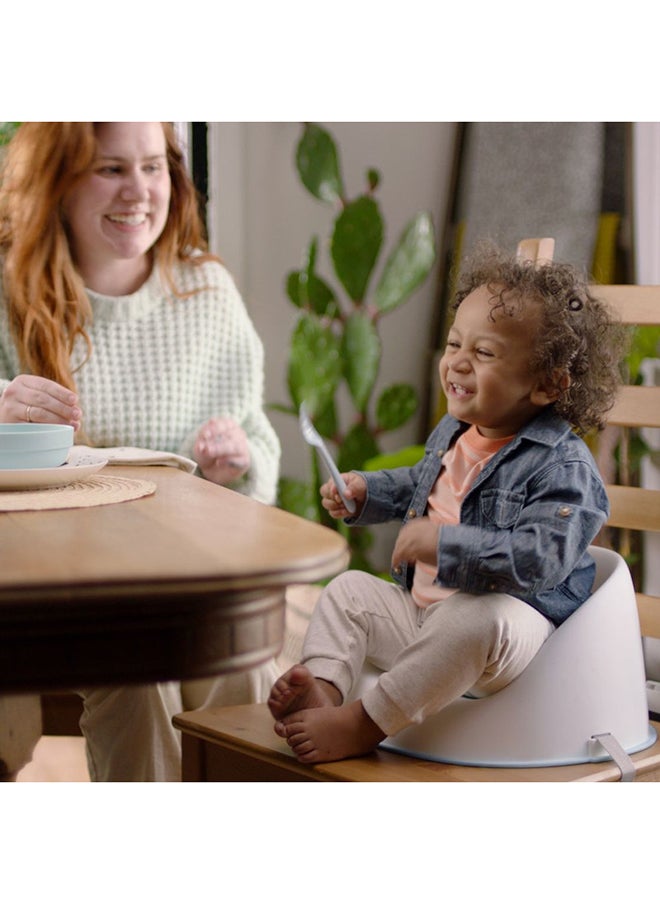 Simplicity Seat Easy-Clean Booster – Soft Seat, Easy to Wipe & Strap On, No Assembly Needed, Grey (6–36 Months)