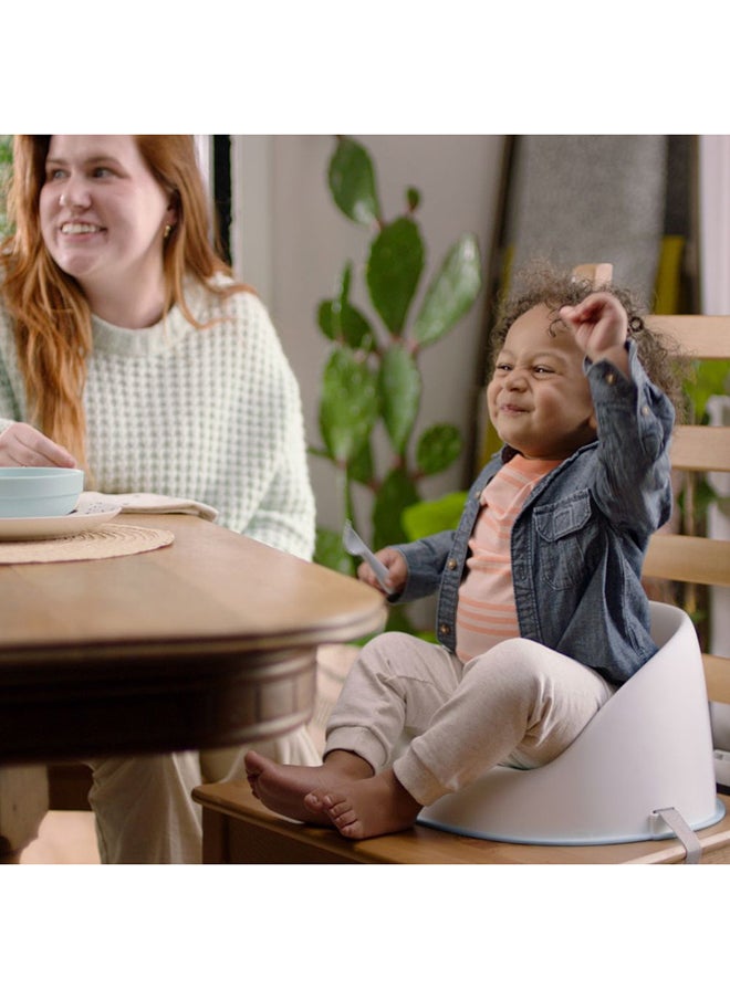 Simplicity Seat Easy-Clean Booster – Soft Seat, Easy to Wipe & Strap On, No Assembly Needed, Grey (6–36 Months)