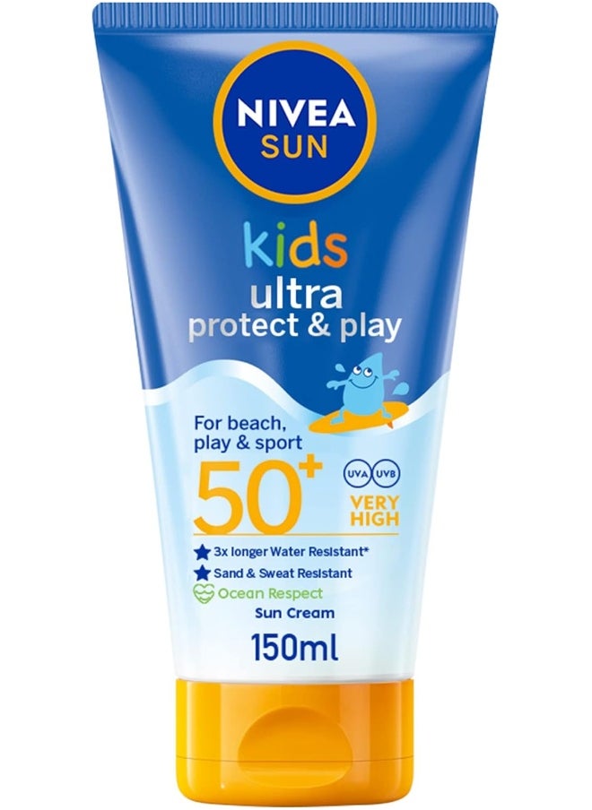 NIVEA SUN Kids Lotion, UVA & UVB Protection, Swim & Play, SPF 50+, 150ml
