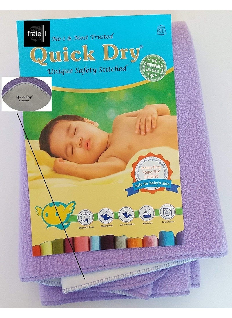FRATELLI Quick Dry Safety Stitched Bed Protector XL45ft x 65ftLilac