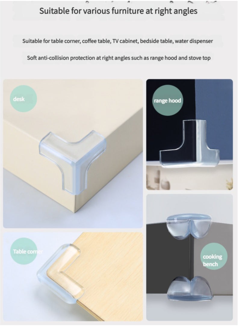 Table Edge Protector, 35 Pcs Transparent Corner Protector, Corner Safety Guards for to Cover Sharp Furniture, Table Edges, Cupboard, Stool Corners