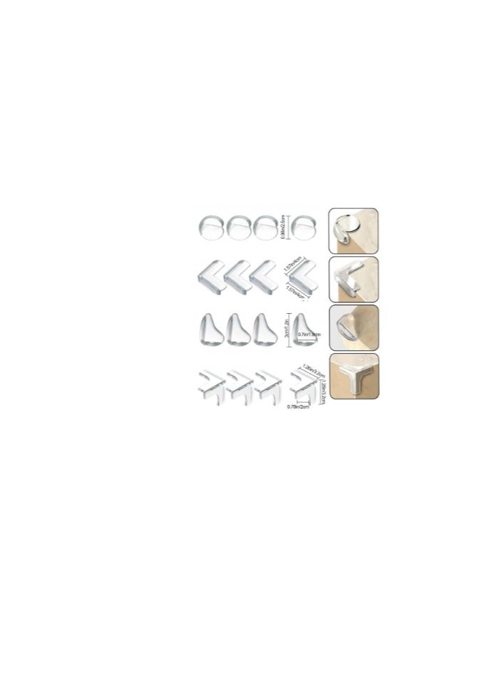 Table Edge Protector, 35 Pcs Transparent Corner Protector, Corner Safety Guards for to Cover Sharp Furniture, Table Edges, Cupboard, Stool Corners