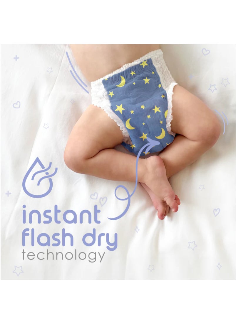 Night Pants Size 4 9-15kg Assorted Prints 4 x 22 Diapers