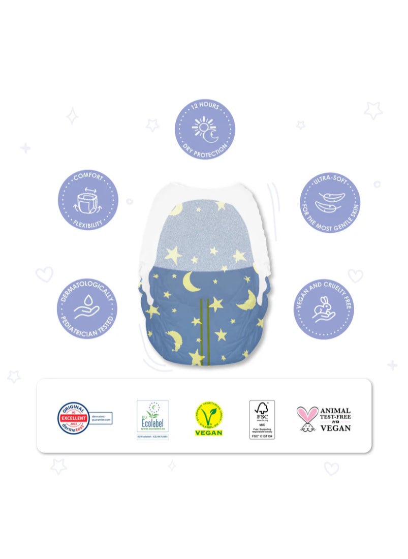 Night Pants Size 4 9-15kg Assorted Prints 4 x 22 Diapers