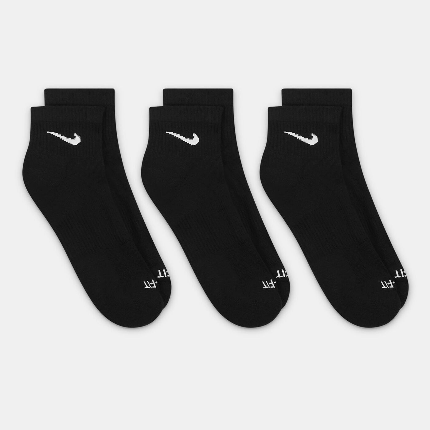 Everyday Plus Cushioned Training Ankle Socks (3 Pairs)