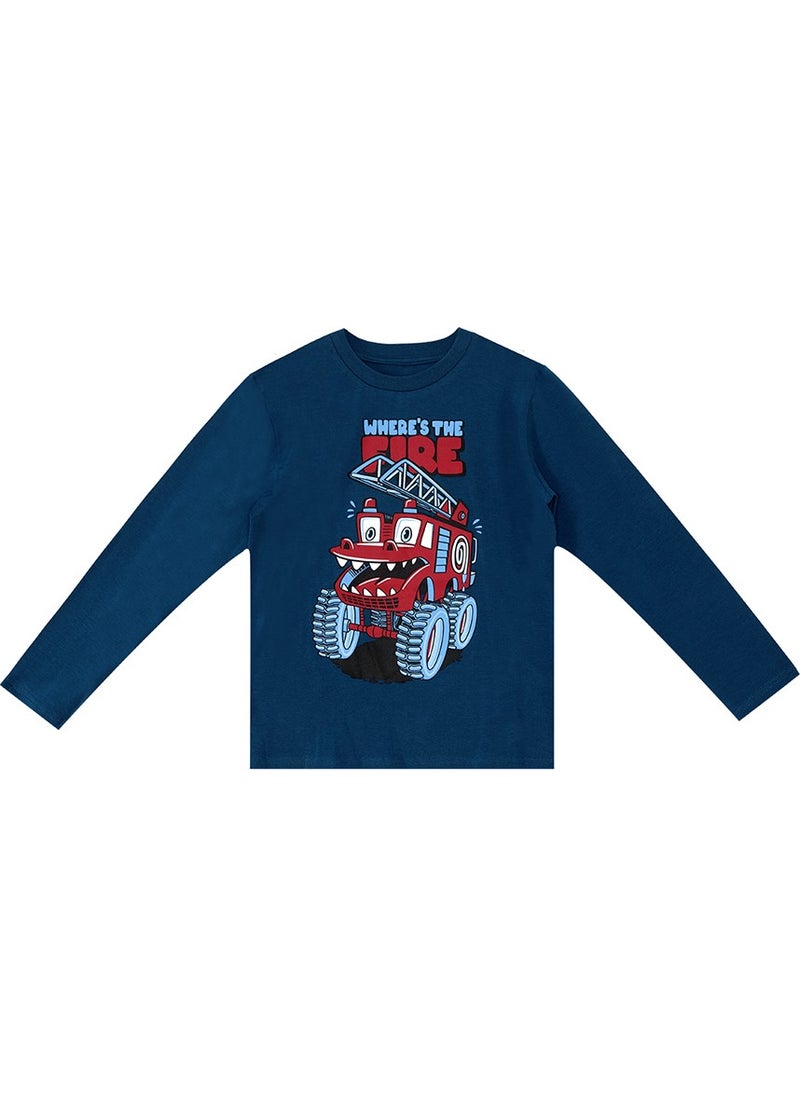 Monster Firefighter Boy T-Shirt Pants Set