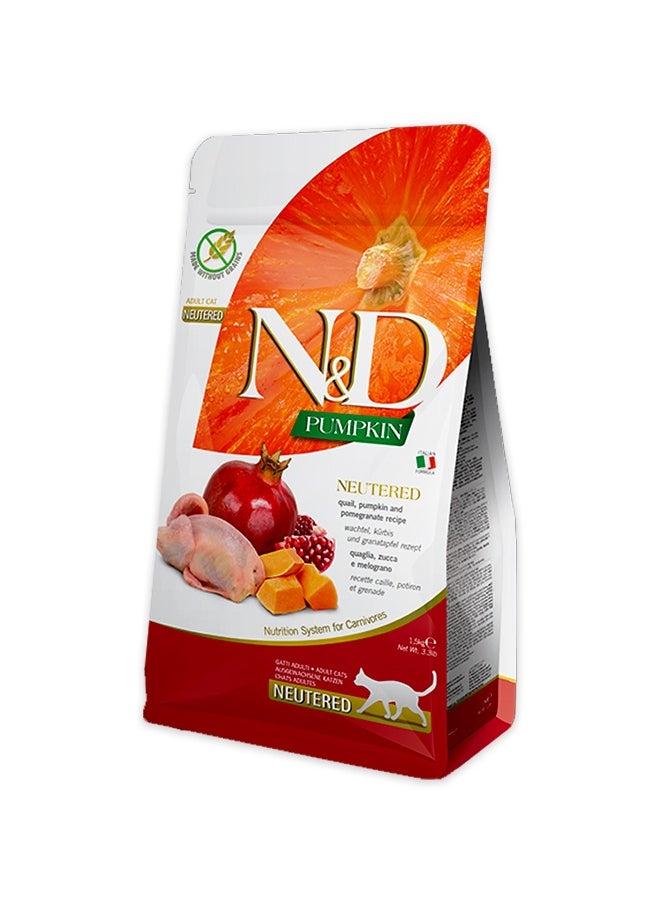 ND Pumpkin And Pomegranate Neutered Cat Food - 1.5 KG