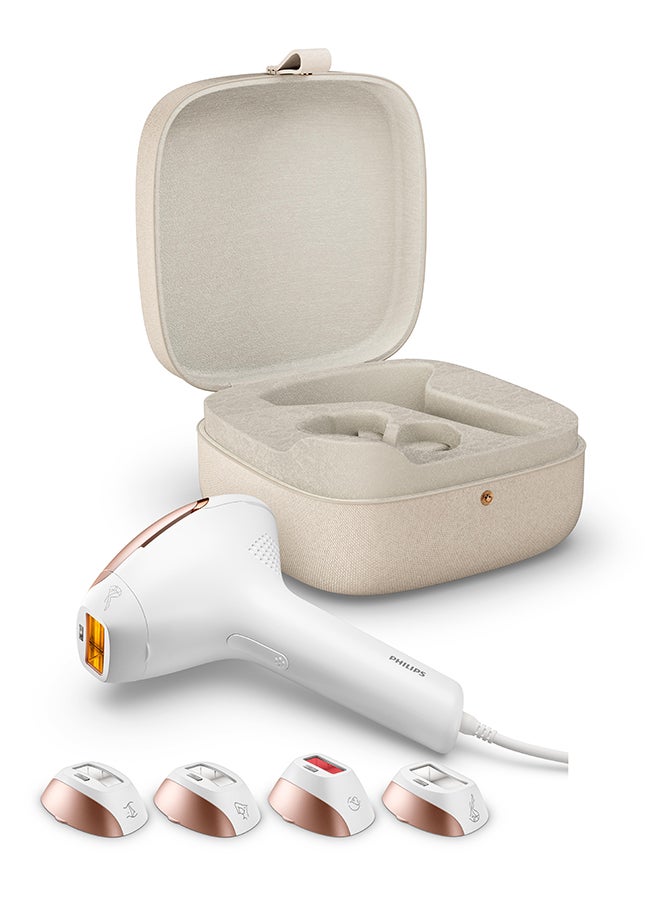 Lumea 9000 Series Ipl Hair laser Removal Device Smartskin Sensor Clinically Proven Performance, 4 Attachments BRI984/02, 60 Days Money Back Guarantee Rose Gold/White