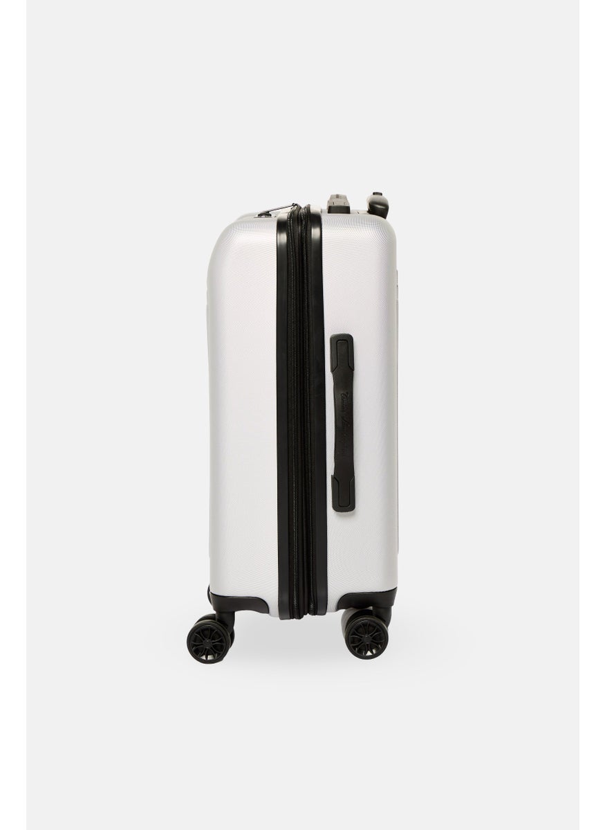 22,4 Inch Expandable Hardshell Brand Logo Cabin Spinner Luggage, Silver