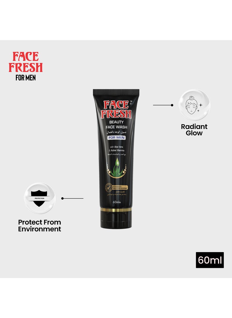 EXTRA - Set of 3 Men's Gentle Beauty Face Wash - Unclog Pores, Increases Collagen Production & Prevents Acne, Face Wash for Sensitive Skin