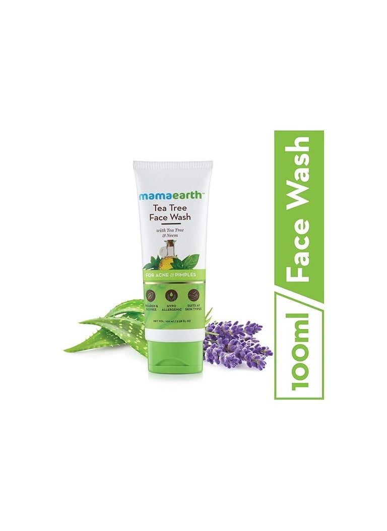 MAMAEARTH Mama earth ubtan face wash for mama 100 ml + Tea tree face wash for mama 100 ml