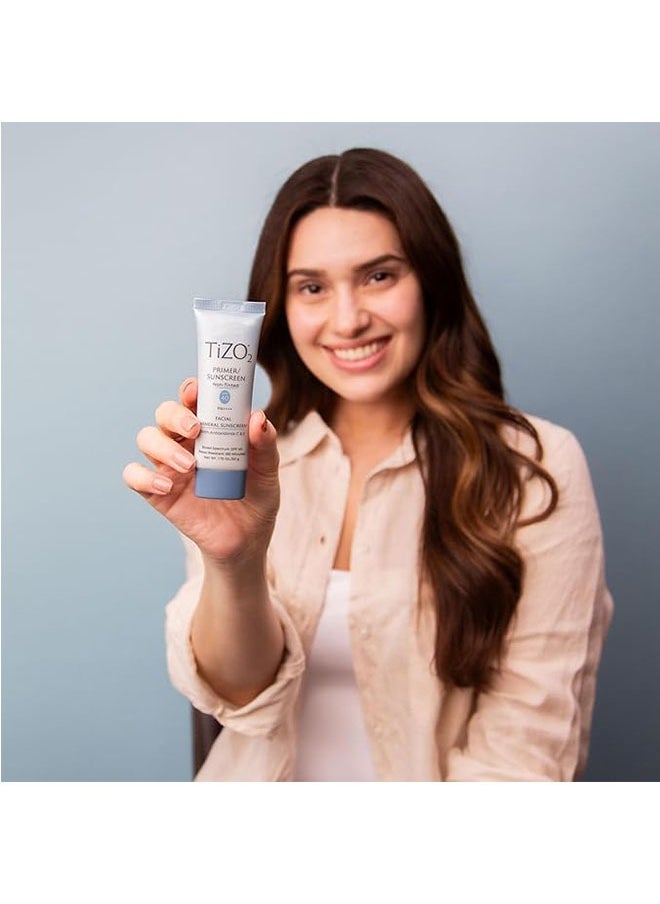 2 Primer Sunscreen 50g, Non Tinted, SPF 40 PA++++, Facial Mineral Sunscreen