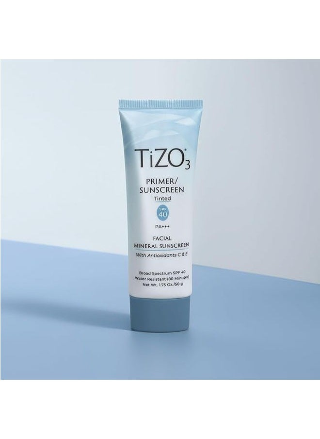 3 Primer Sunscreen 50g, Tinted, SPF 40 PA++++, Facial Mineral Sunscreen
