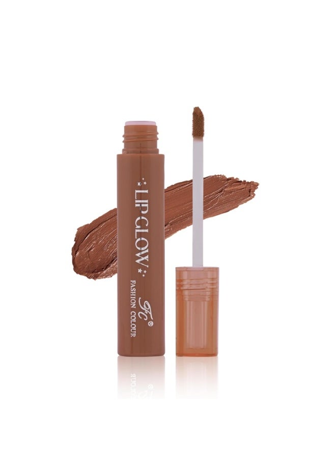 Pretty Lip Glow Liquid Lipstick Waterproof Matte Finish Non Transfer 16 Hours Toffee 3ML