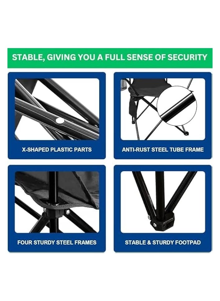 Portable Folding Beach Chair Multi-Purpose Camping Chair, Outdoor Beach Lightweight Foldable Chair, Supports110kgs Load With Carry Bag, Ultralight Backpacking Chair,Travel & Picnic Ect (Blue 1 Pack)