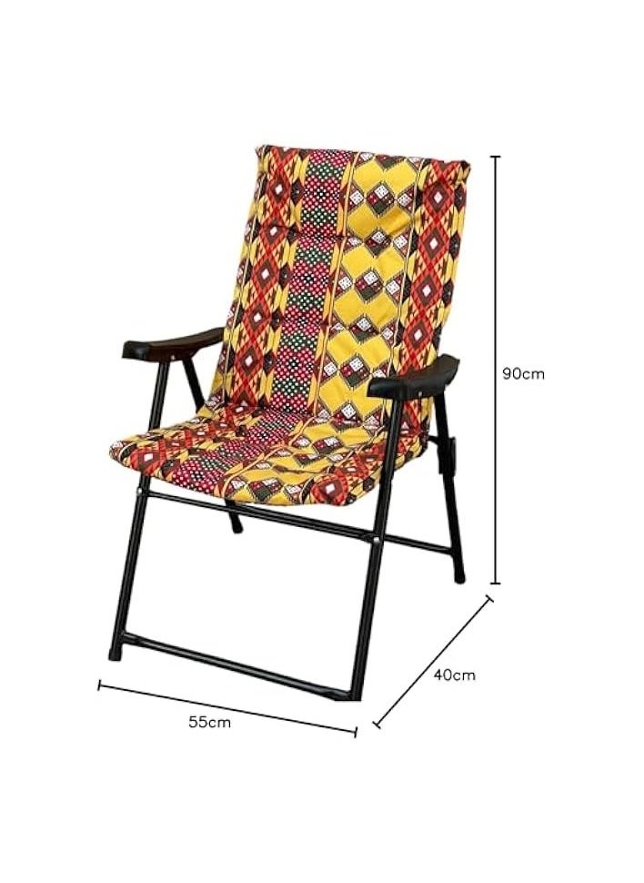 Foldable Camping Chair with Cusion Heavy Quality,Cushion Camping chair | Sadu Chair | Foldable Chair | Garden Chair | Fishing Chair | Travel Chair | Picnic Chair and Festival chair