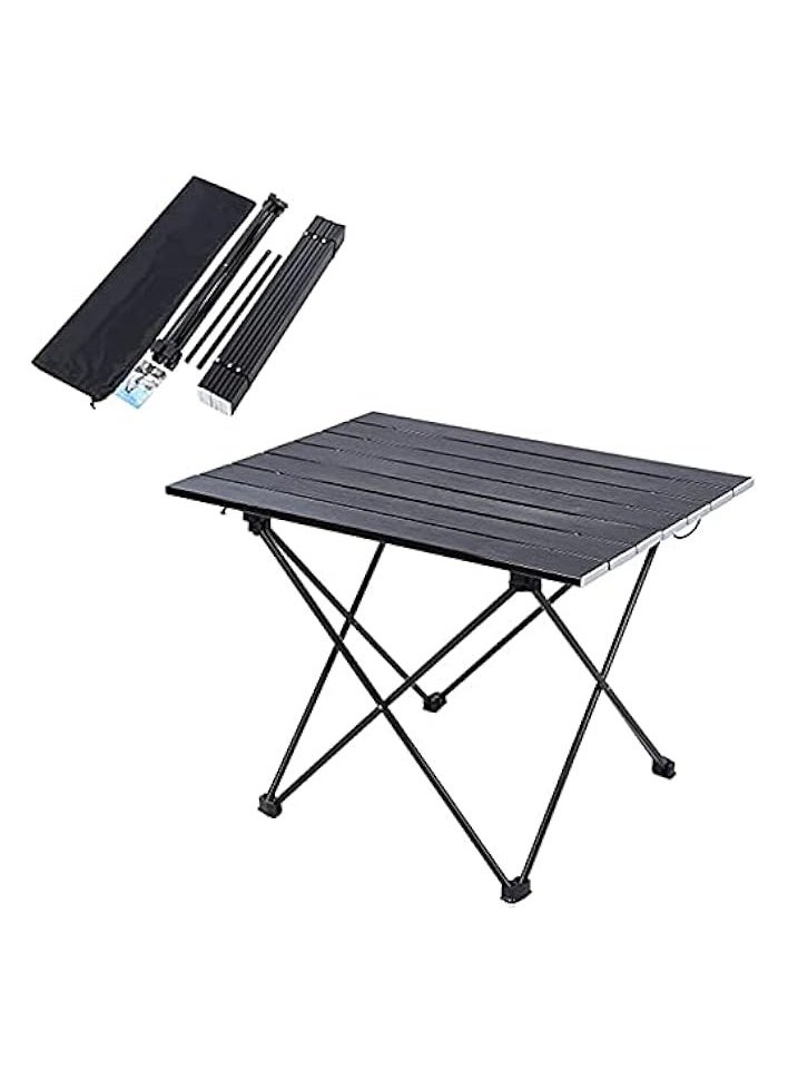 Portable Camping Table - Ultralight Folding Table with Carry Bag for Picnic, Cooking, Camping, Beach, Festival (56 x 41 x 40cm - Black)