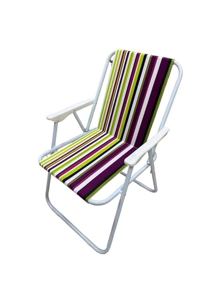 Foldable Camping Chair | Beach Chair (Mixed Colour)| Foldable Chair | Garden Chair | Fishing Chair | Travel Chair | Trip Chair | Light weight Picnic Chair and Festival Chair