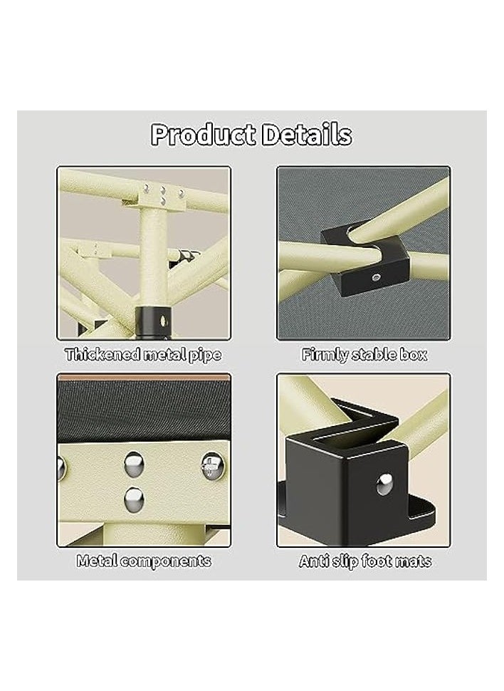 Folding Camping Cot, Double Layer Oxford Strong Heavy Duty Sleeping Cots with Carry Bag, Portable Travel Camp Cots for Home/Office Nap and Beach Vacation Unfolded Dimension190X68X35(cm)