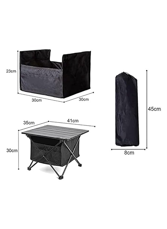 Portable Camping Table, Small Ultralight Camp Table With Storage Bag Folding Beach Table For Outdoor Picnic, Backpacks, Beach, Fishing, Bbq, Backyards