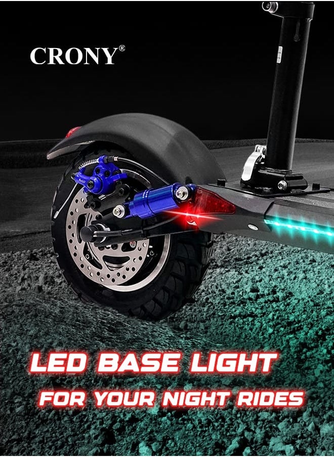 CRONY V10 Pro Fast Speed Electric Scooter for Adults Kids, Off-Road All-Terrain E-Scooter with 1200W Motor & Aluminum Frame, 20-40KM/H Speed, 120KG Max Load, Desert-Ready Design-Blue