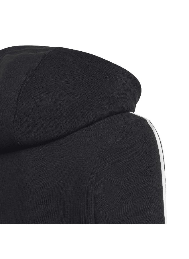 adidas U 3S Fl Fz Hood Black Training Track Tops 7-8Y