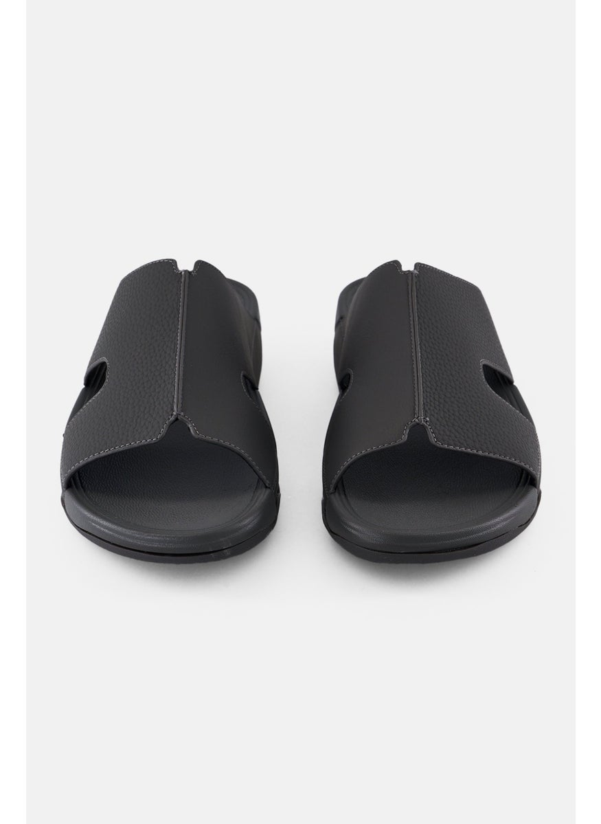 Men Slip On Arabic Sandals, Grey