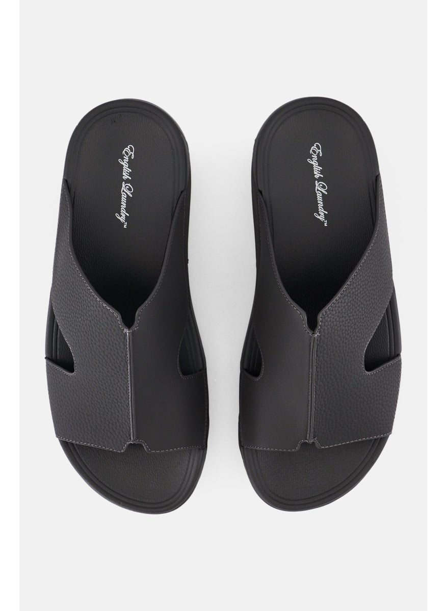 Men Slip On Arabic Sandals, Grey