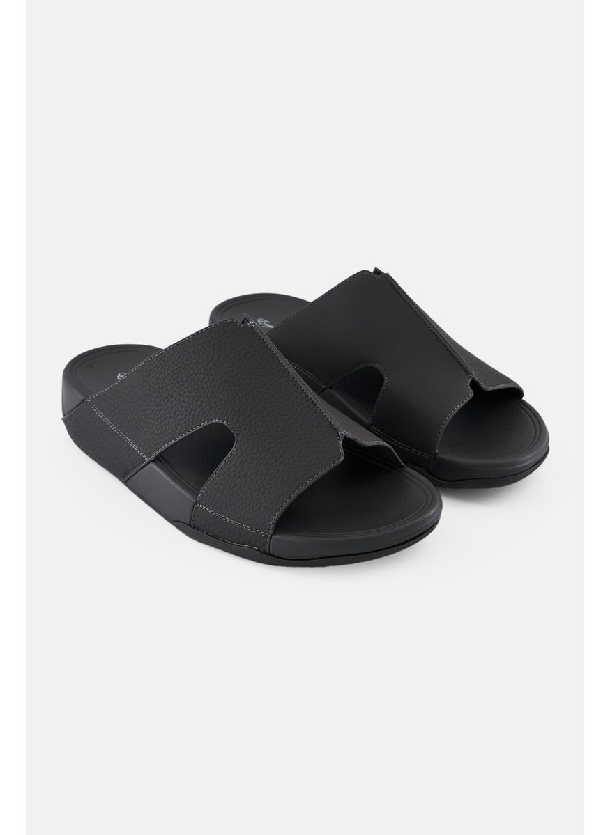 Men Slip On Arabic Sandals, Grey