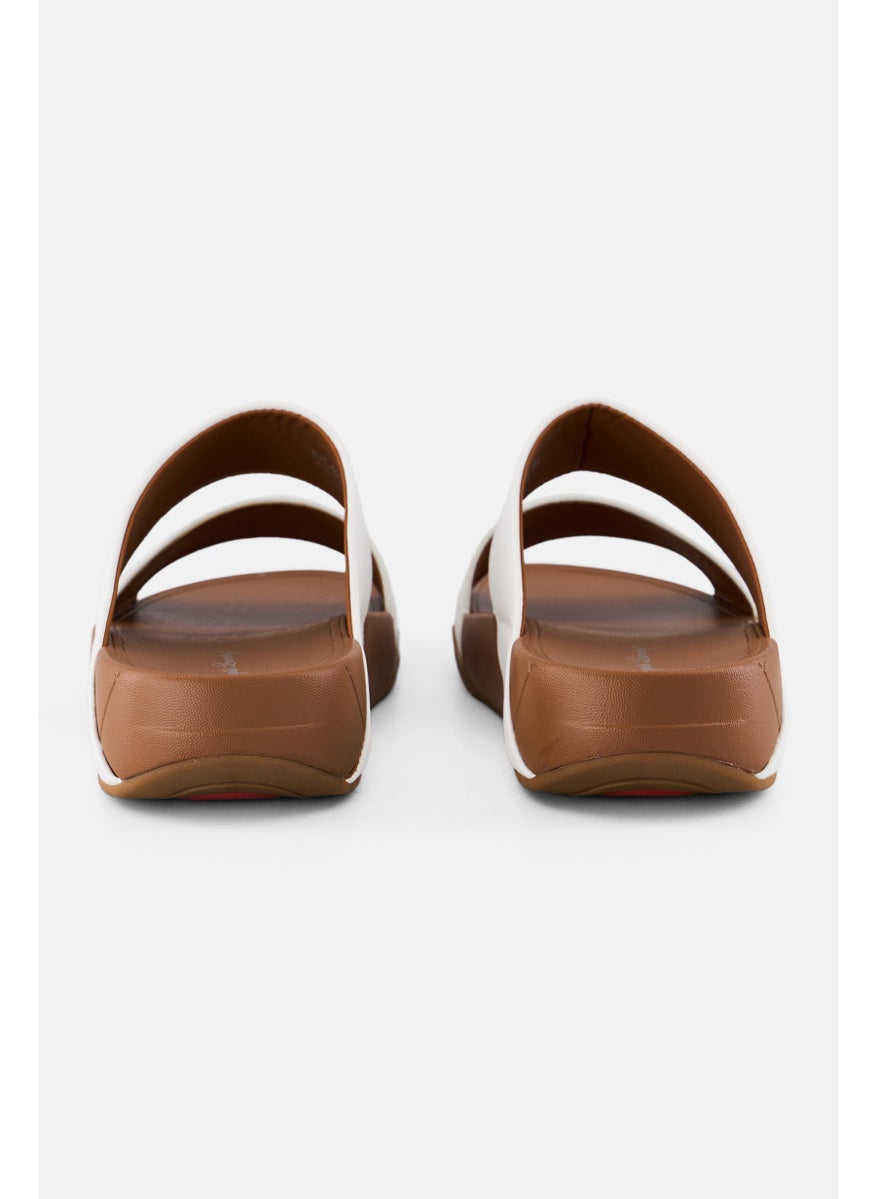 Men Slip On Arabic Sandals, White