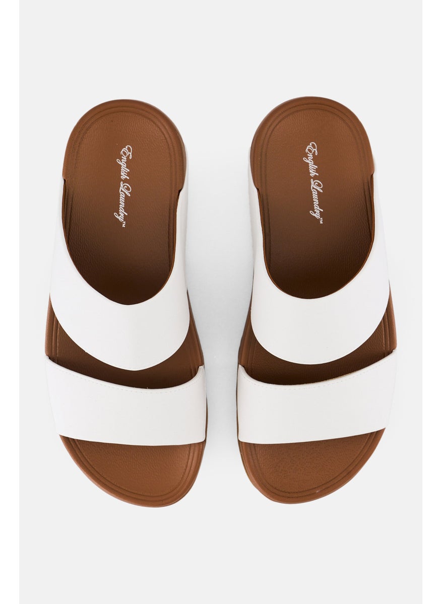 Men Slip On Arabic Sandals, White