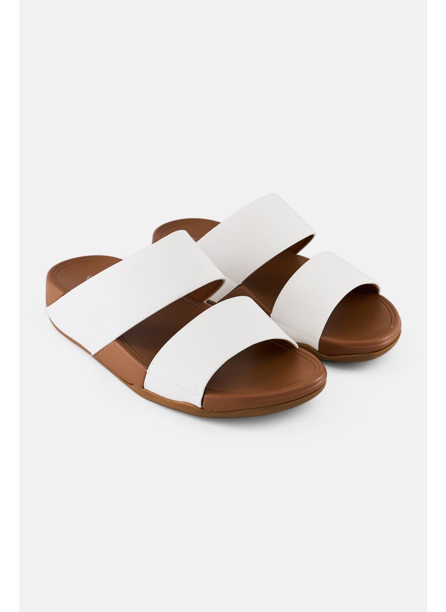 Men Slip On Arabic Sandals, White
