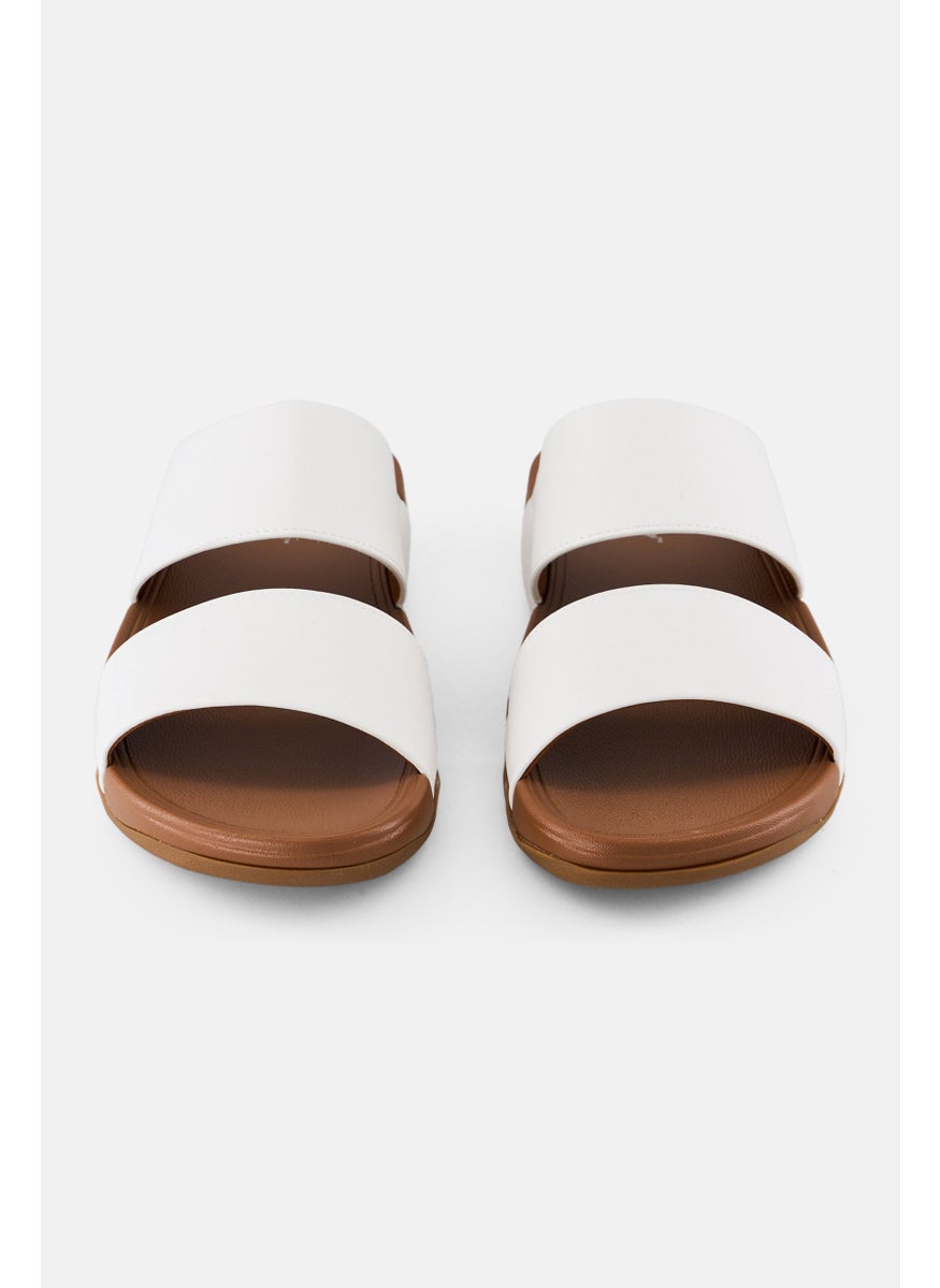 Men Slip On Arabic Sandals, White