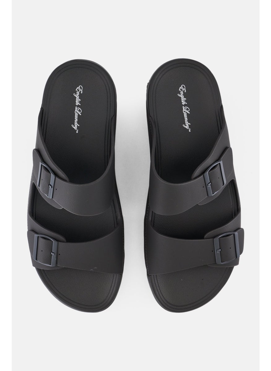 Men Slip On Cork Sandals, Grey