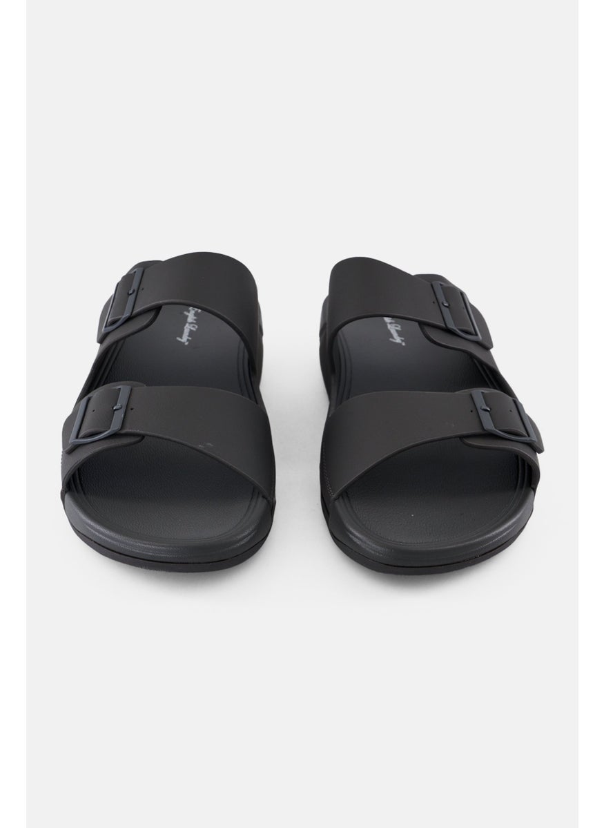 Men Slip On Cork Sandals, Grey