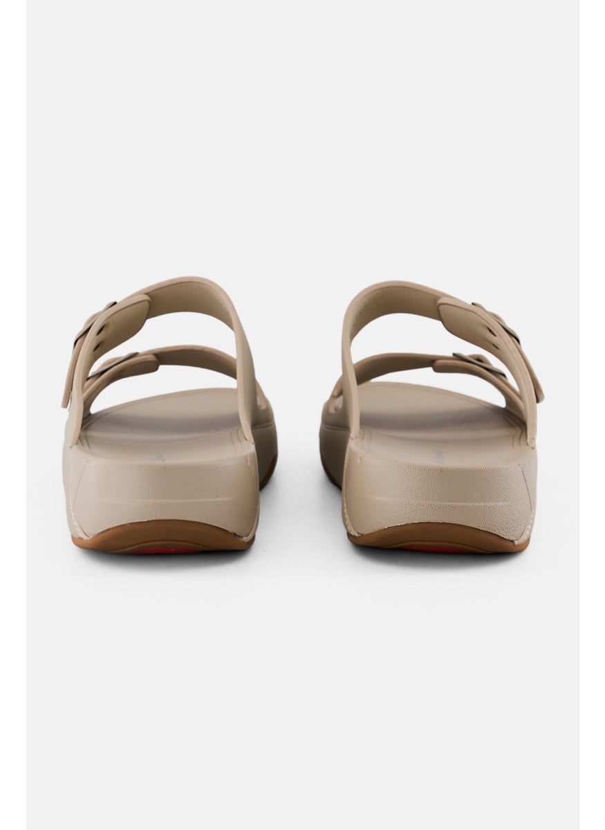 Men Slip On Cork Arabic Sandals, Beige