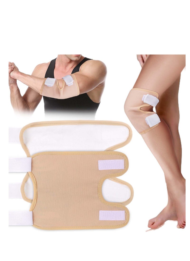 Castor Oil Pack Wrap for Knee, Castor Oil Organic Pack, Designed for Joints, Waterproof Material, Improving Blood Circulation and Relieving Muscle Pain, Reusable with Laundry Storage Bags