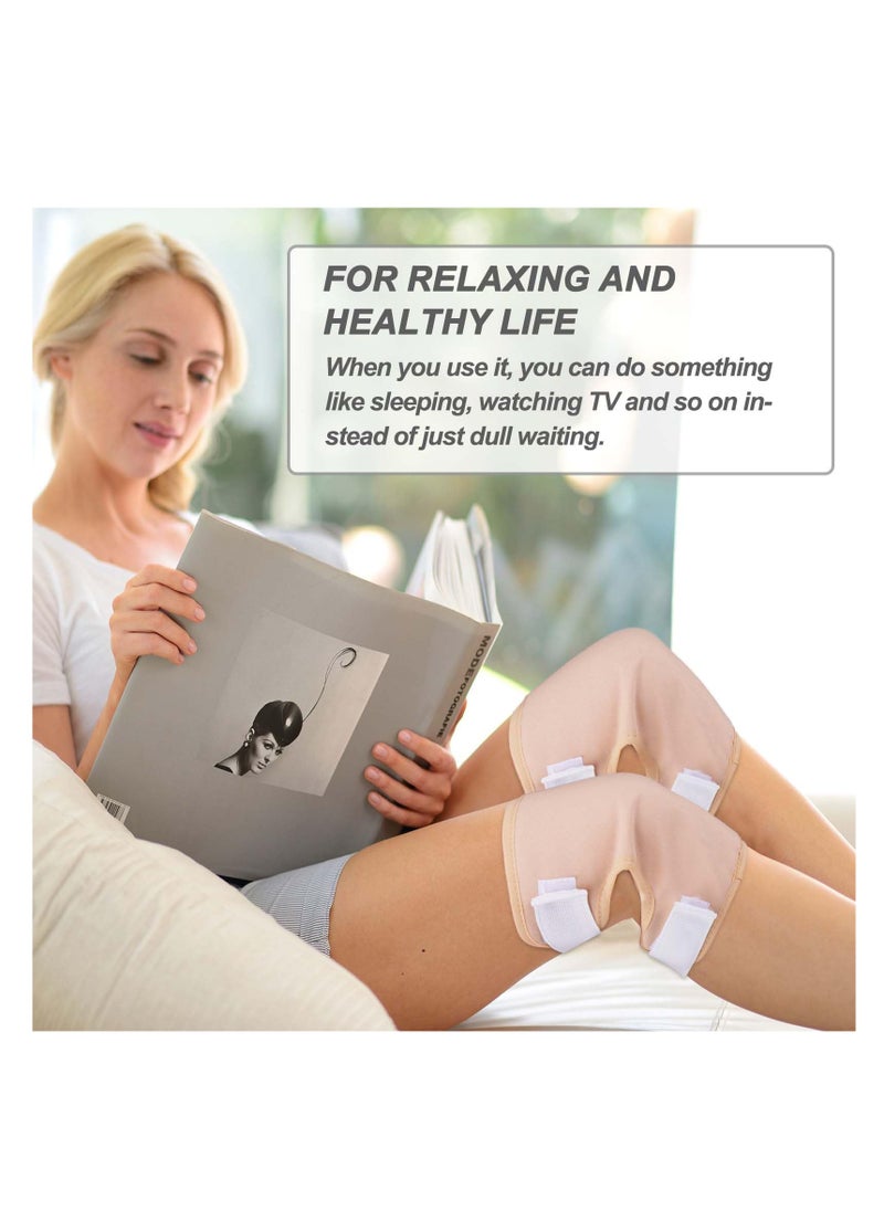 Castor Oil Pack Wrap for Knee, Castor Oil Organic Pack, Designed for Joints, Waterproof Material, Improving Blood Circulation and Relieving Muscle Pain, Reusable with Laundry Storage Bags